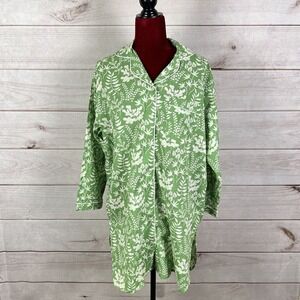 Mahogany Miya Nightshirt Fern Print Long Sleeve